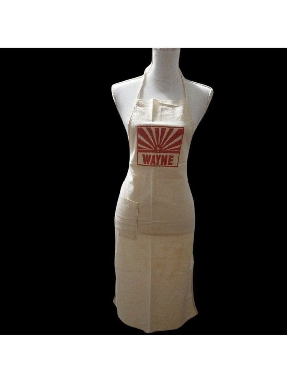 VINTAGE Wayne Feeds Full Apron Tie Back Barbeque Chef Cooking Farmhouse Farmcore